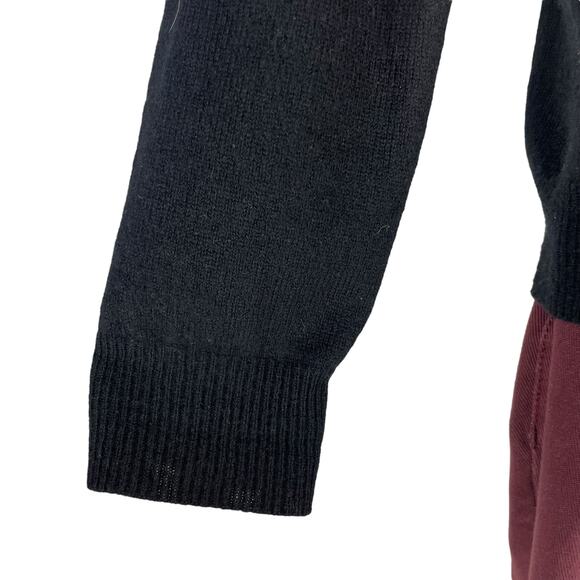 Magaschoni 100% Cashmere Long Sleeve Button Front Cardigan Black Size S - Picture 6 of 8